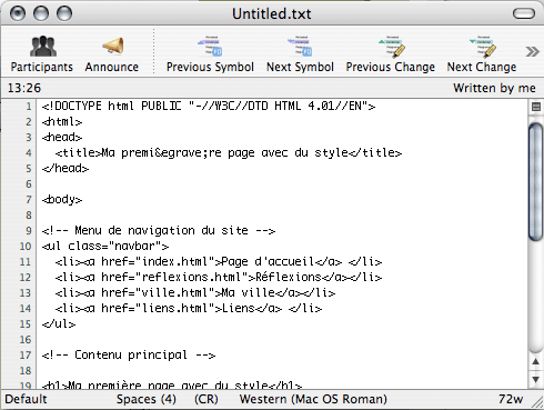 exemple de fichier html